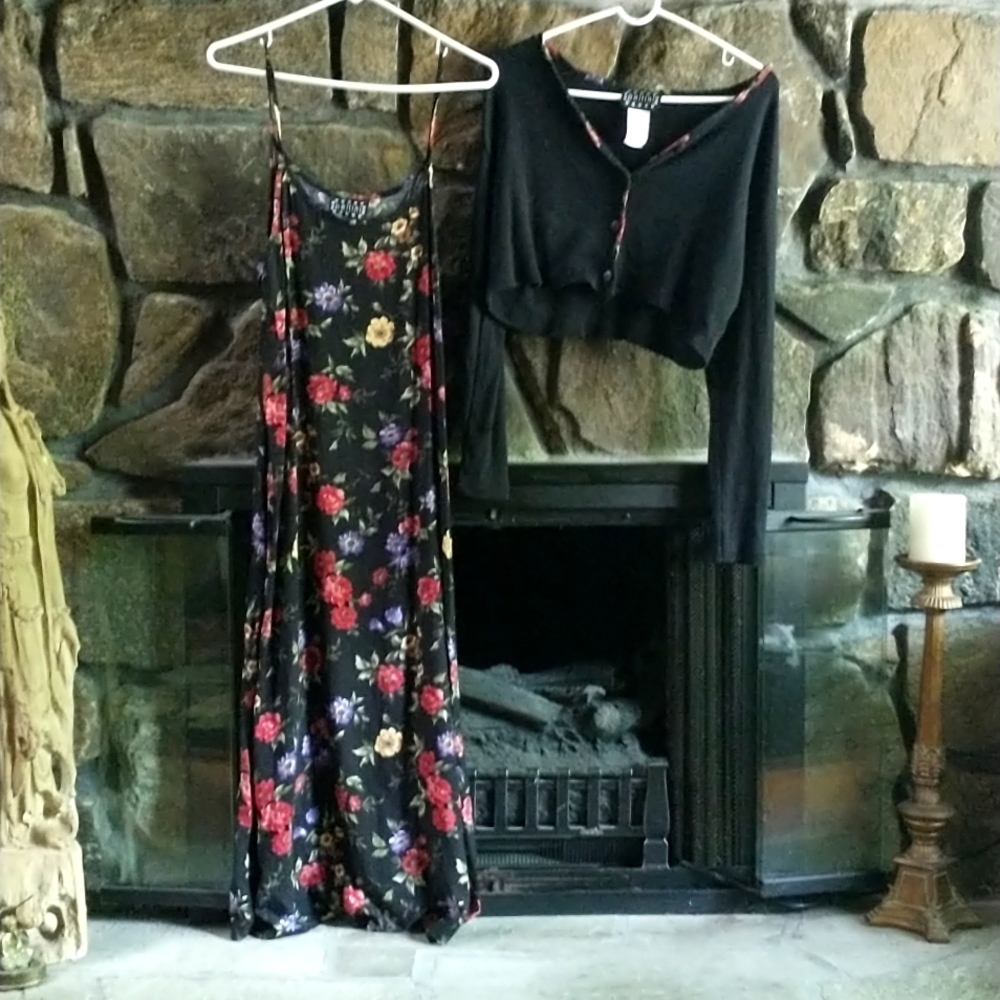 Pellini maxi dress with shrug large